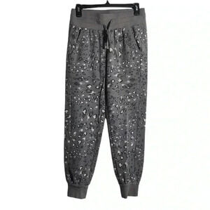 Z by Zella Powerhouse Joggers Grey and Cream Cheetah Print Size Small